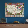 Load and play video in Gallery viewer, Ballpark Travel Quest Scratch Map Framed