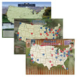 Load image into Gallery viewer, Sports Lover Poster 3 Pack: Ballpark, Football, and Golf Travel Quest Posters
