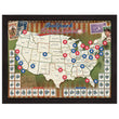 Load image into Gallery viewer, Ballpark Travel Quest Scratch Map Framed