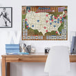 Load image into Gallery viewer, Ballpark Travel Quest Scratch Map Framed