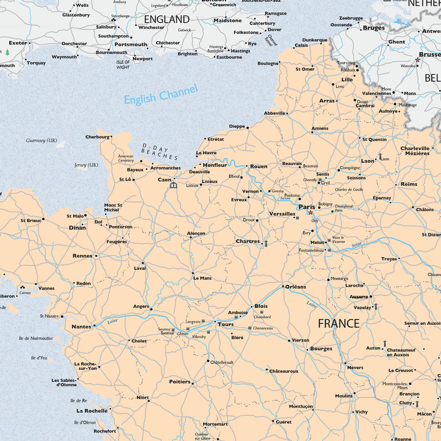 French Traveler Map — Print Only