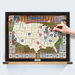 Load image into Gallery viewer, Ballpark Travel Quest Scratch Map Framed