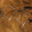 Load image into Gallery viewer, Minimalist Square Traveler Sterling Silver Earrings
