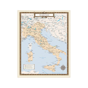 Italian Traveler Map - Print Only