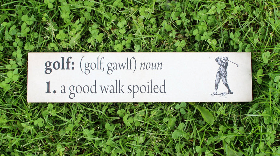 Golf (A Good Walk Spoiled) Plaque