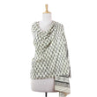 Load image into Gallery viewer, Indian 'Bagru Forest Shadow' Cotton Shawl