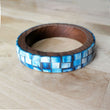 Load image into Gallery viewer, Blue Bone and Mango Wood Bangle

