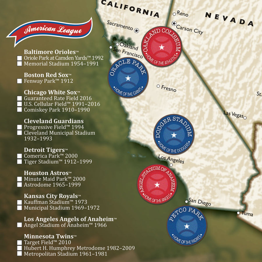 Ballpark Travel Quest Map