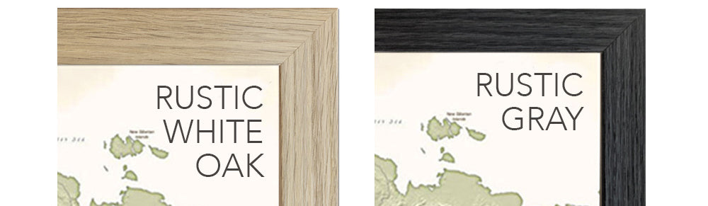 Push Pin World Traveler Map with Rustic Frame – MapYourTravels.com