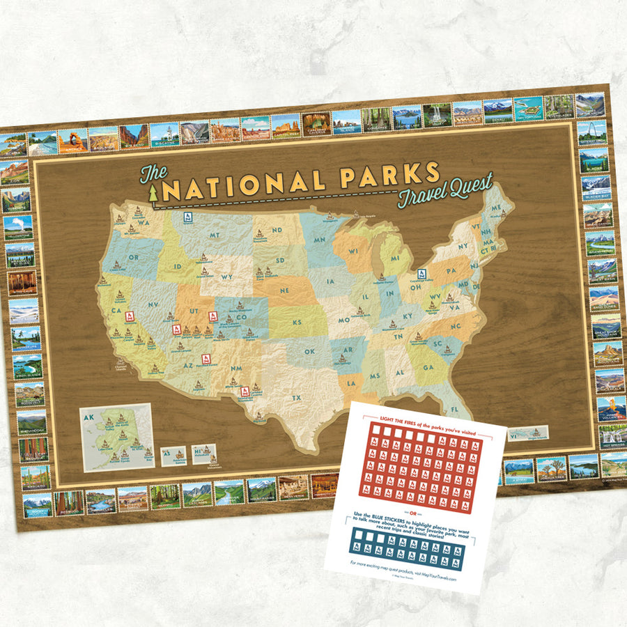 National Parks Travel Quest Poster