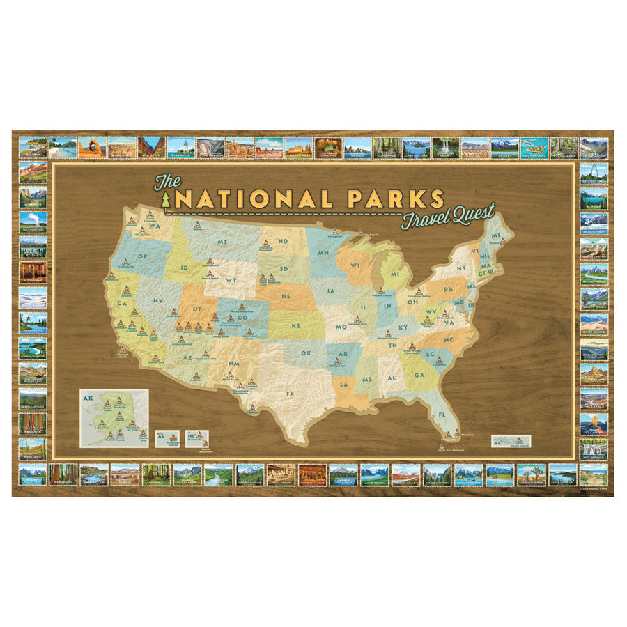 National Parks Travel Quest Poster