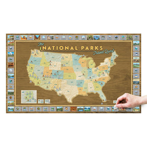 National Park Travel Quest Scratch-Off Poster