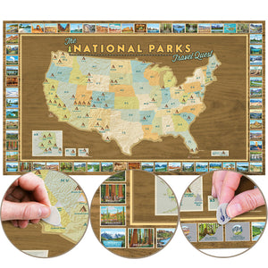 National Park Travel Quest Scratch-Off Poster