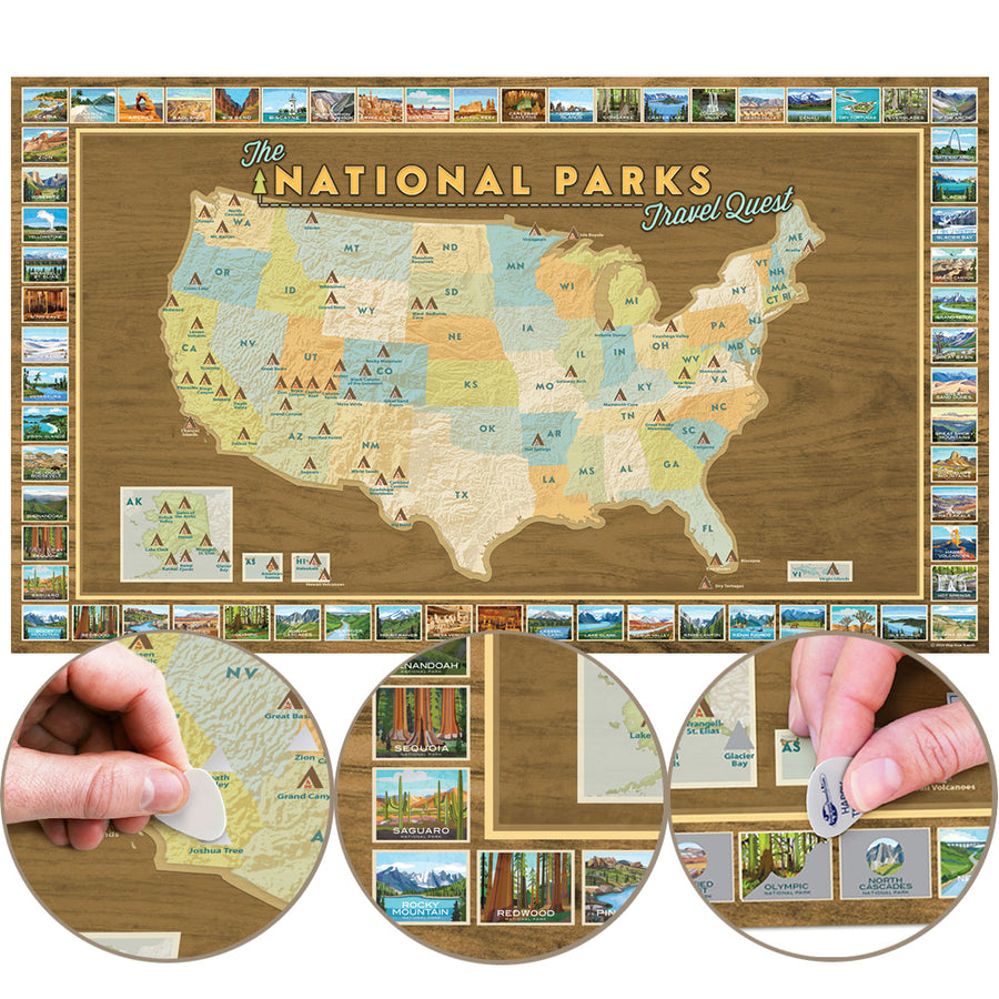 National Park Travel Quest Scratch-Off Poster