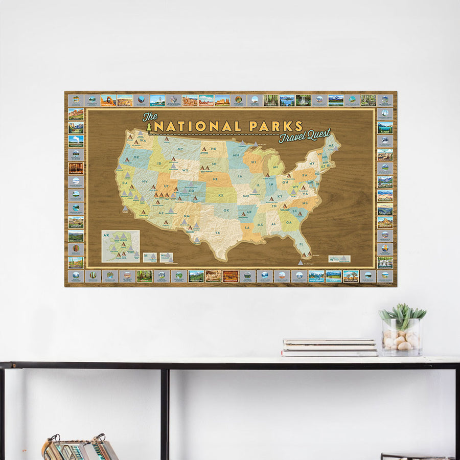 National Park Travel Quest Scratch-Off Poster