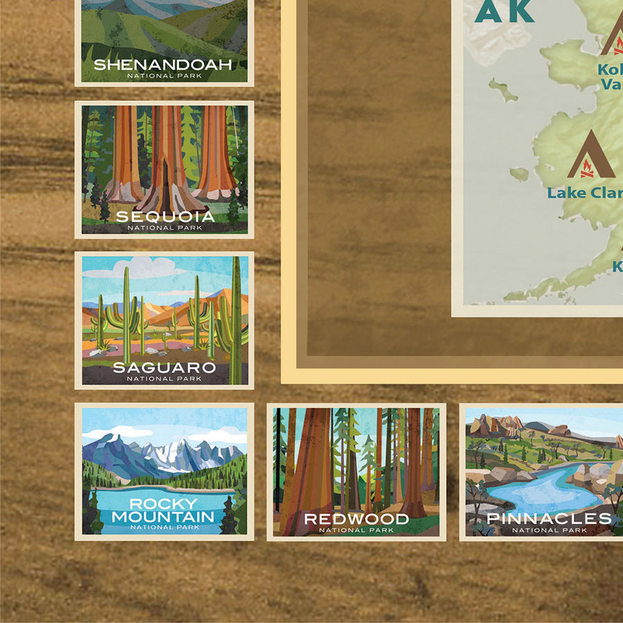 National Park Travel Quest Scratch-Off Poster
