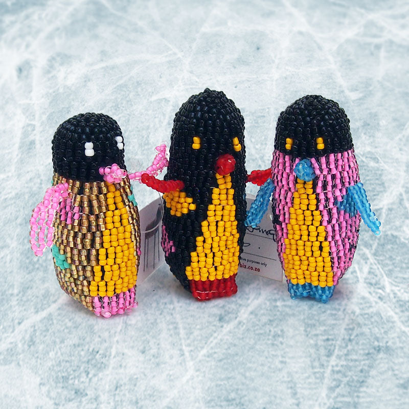 Hand-Beaded Penguin