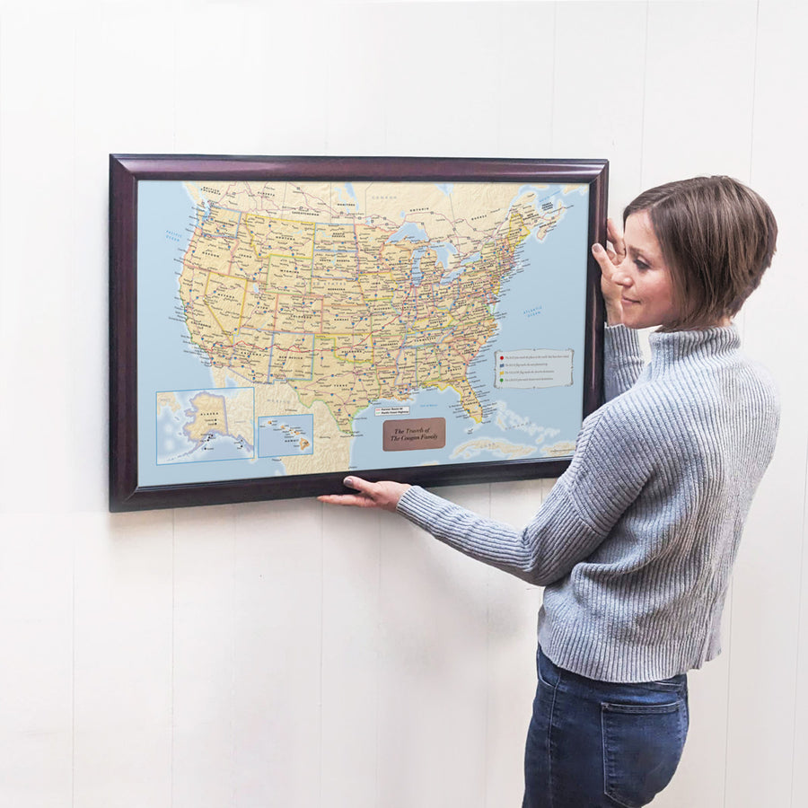 Personalized US Traveler Map