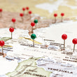 Load image into Gallery viewer, Push Pin World Traveler Map with Rustic Frame
