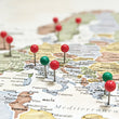 Load image into Gallery viewer, Push Pin World Traveler Map with Rustic Frame
