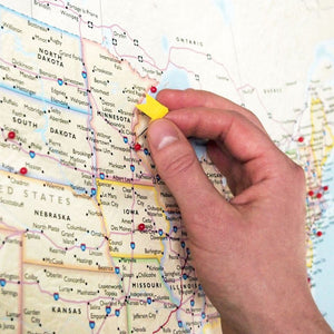 Classic Push Pin USA Map, Personalized Travel Map