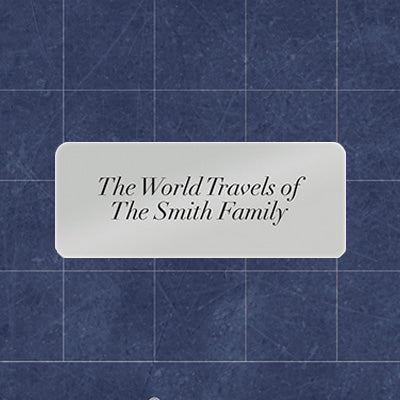 Modern Blueprint World Travel Map