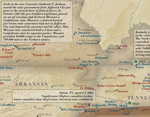 Civil War Battlefields Travel Map