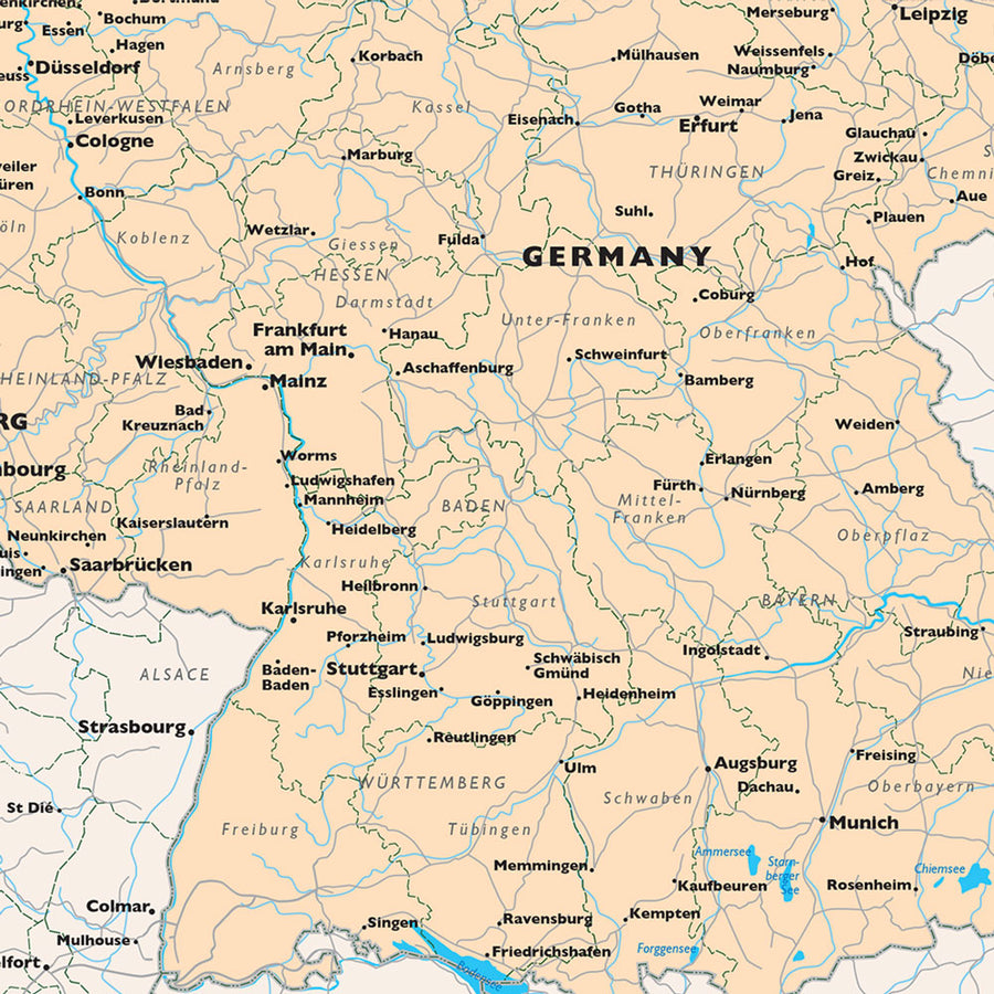 German Traveler Map — Print Only