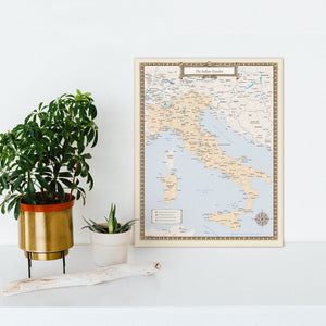 Italian Traveler Map - Print Only