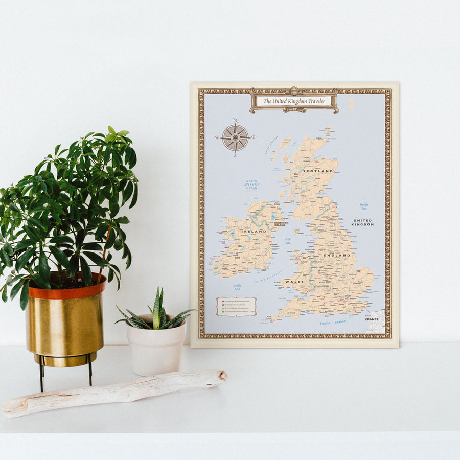 United Kingdom Traveler Map — Print Only