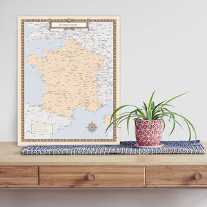 French Traveler Map — Print Only