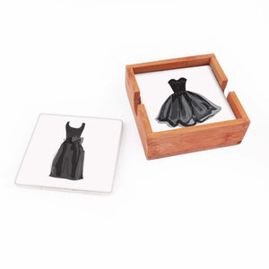 Little Black Dress Coaster Set