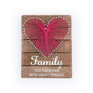 Family Heart String Art