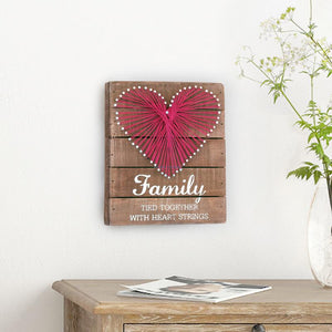 Family Heart String Art