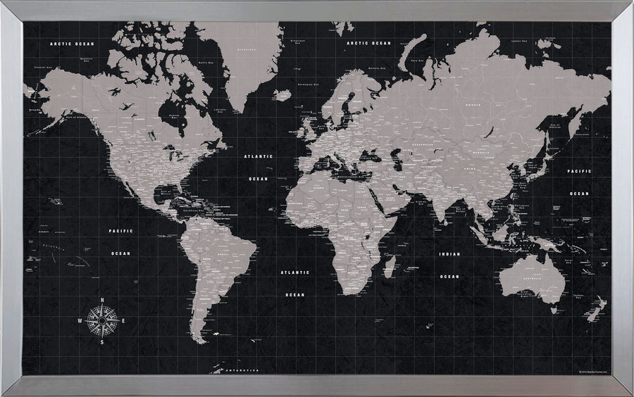 Urban Slate World Travel Map