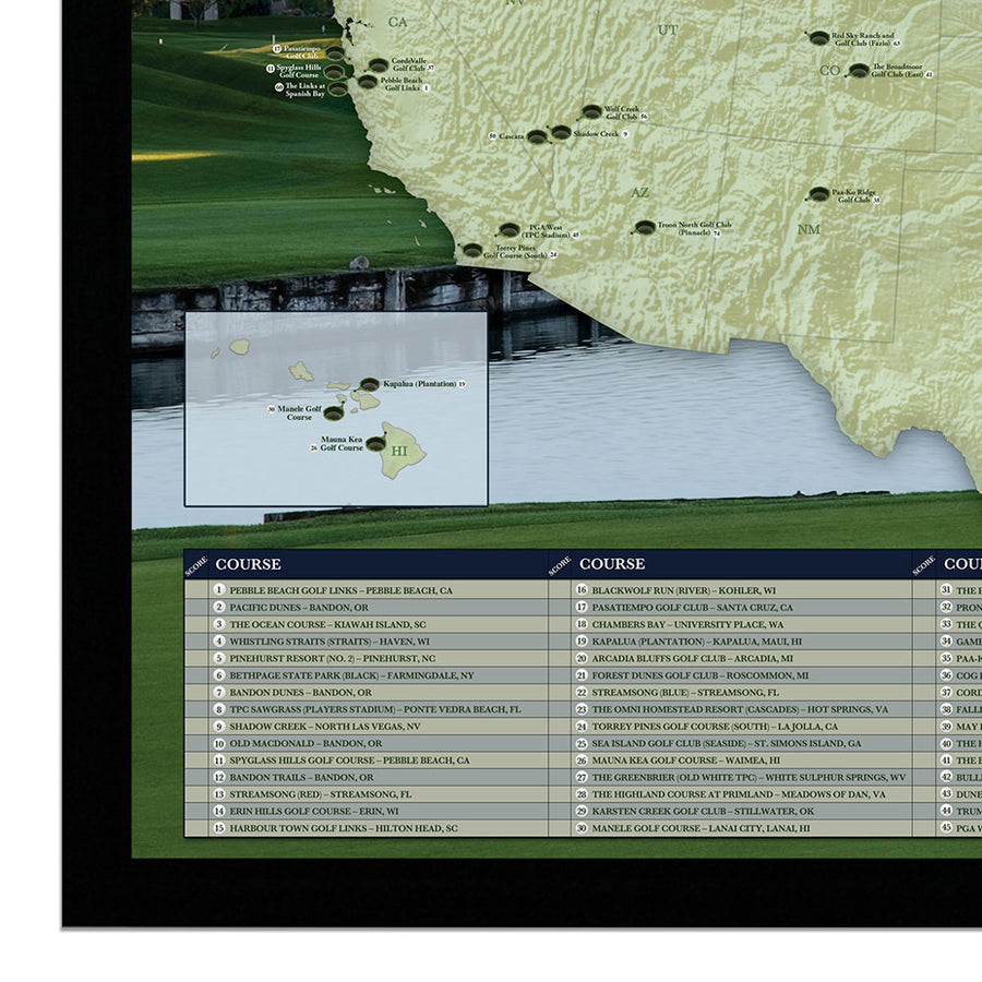 Premier Golf Courses of the United States Map – MapYourTravels.com Premier Golf Courses of the United States Map – MapYourTravels.com