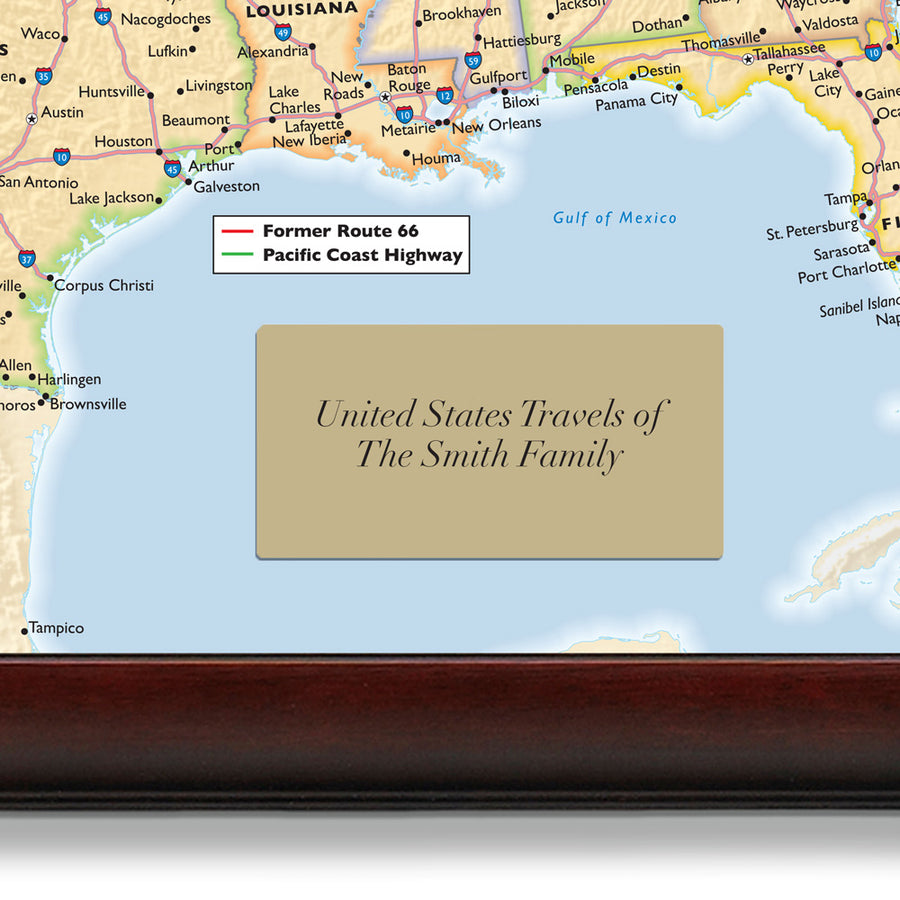 Personalized US Traveler Map