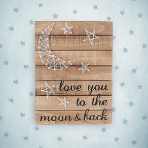 To The Moon And Back String Wall Art