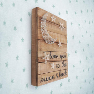 To The Moon And Back String Wall Art
