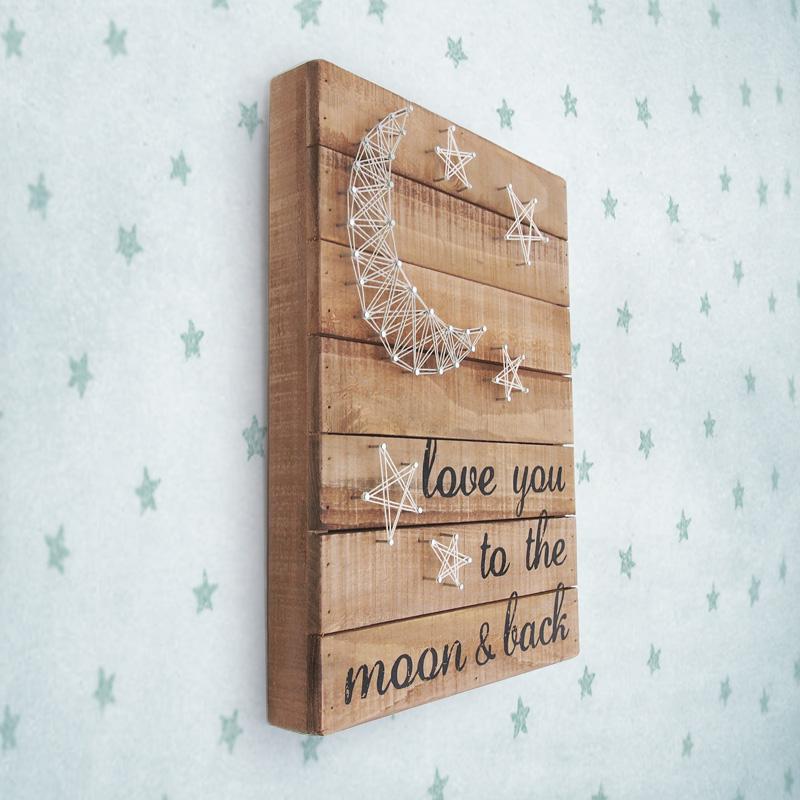 To The Moon And Back String Wall Art
