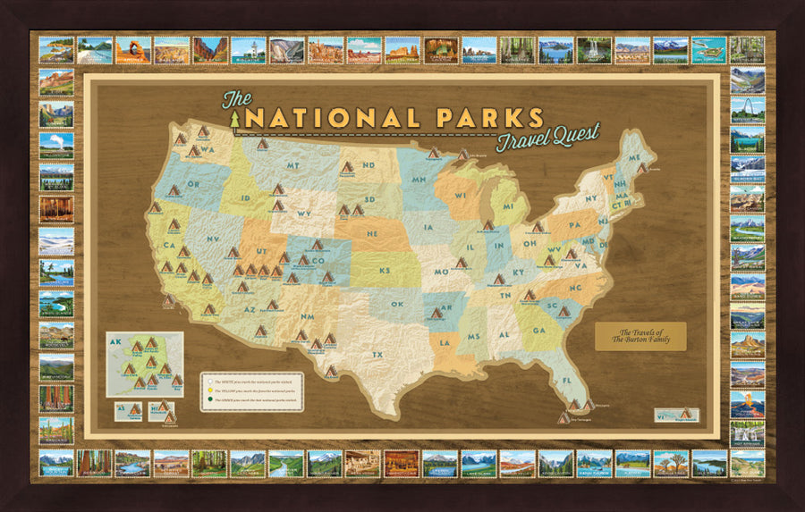 National Parks Travel Map