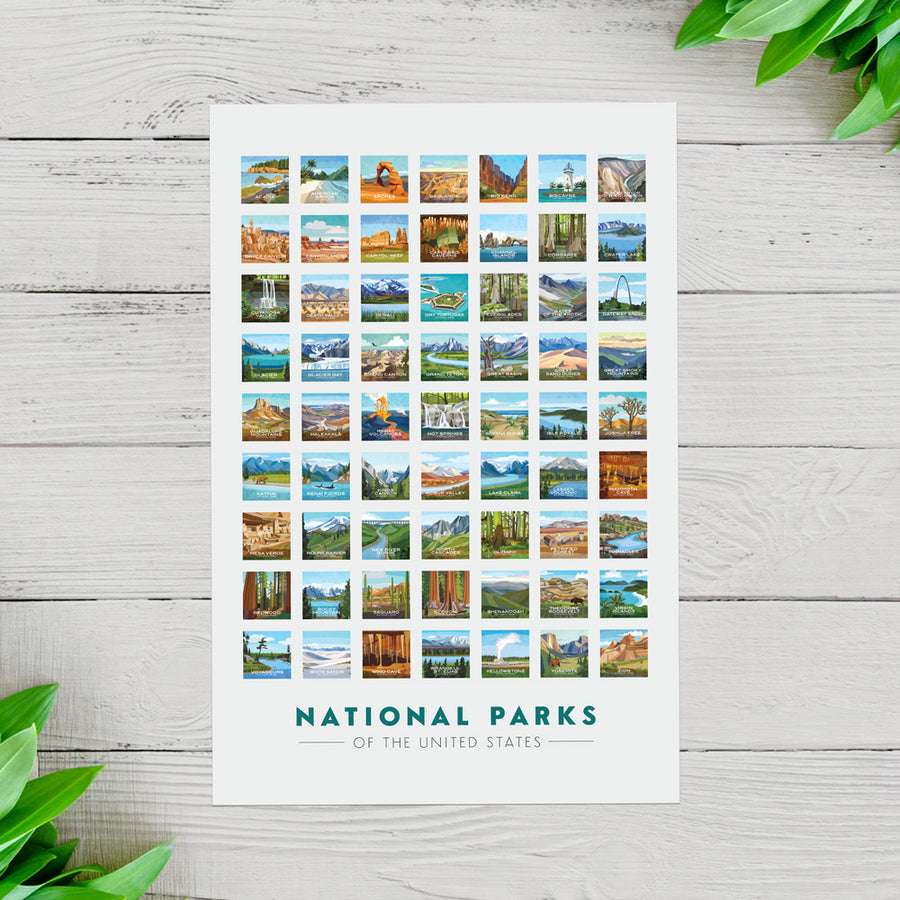 National Park Travel Quest Scratch-Off Poster