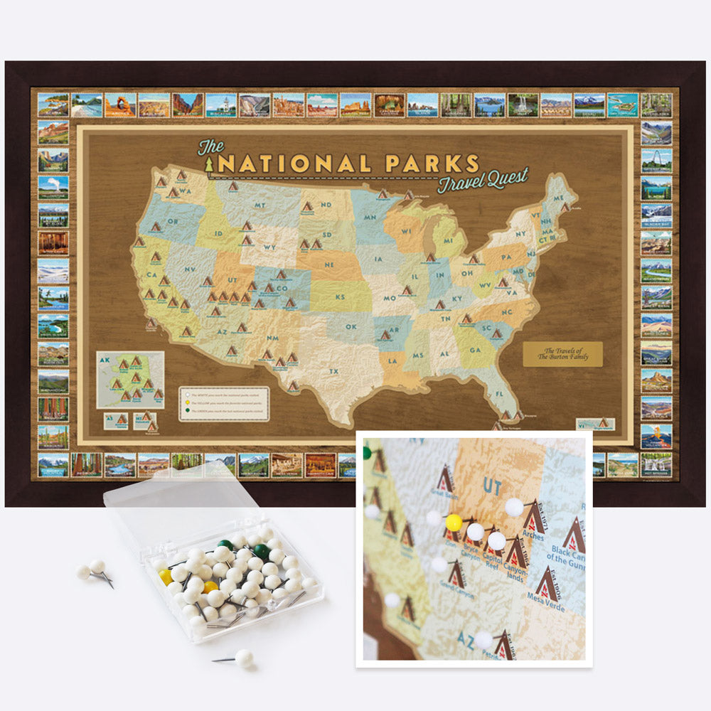 National Parks Travel Map – MapYourTravels.com