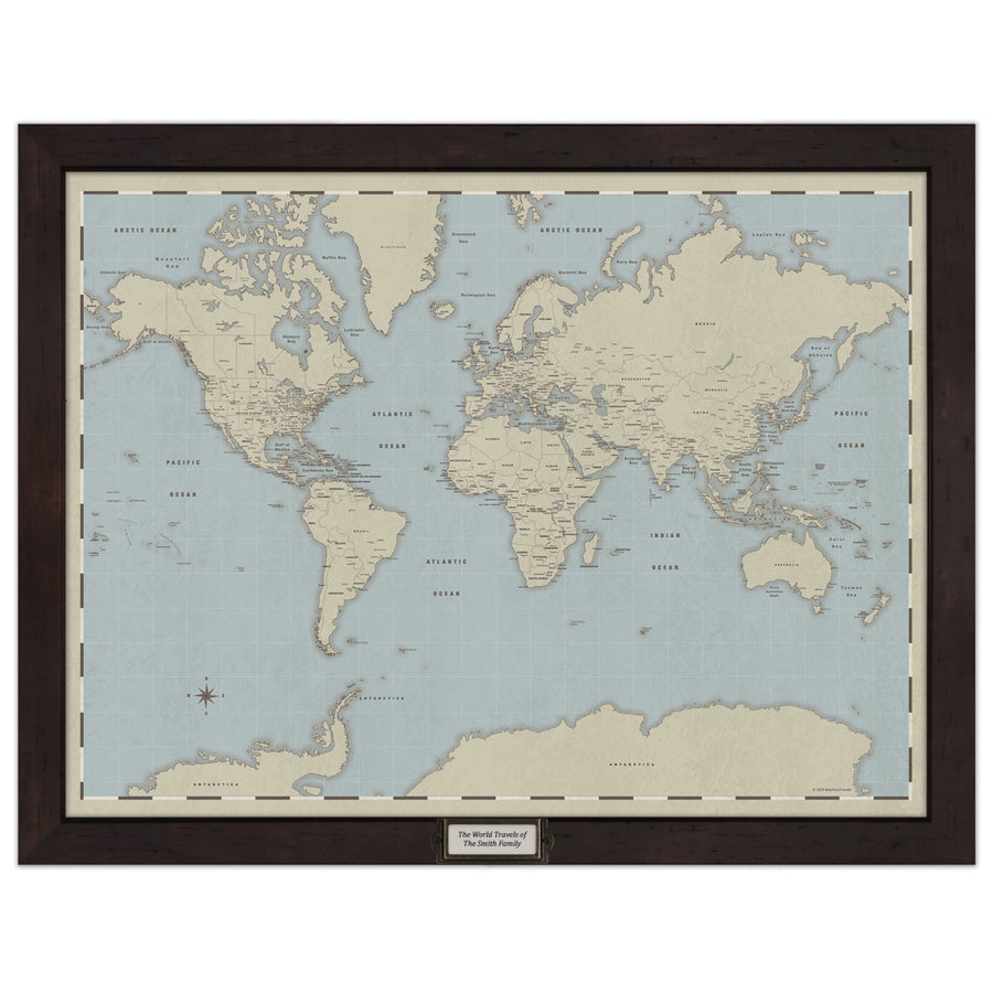 Contemporary World Travel Map – MapYourTravels.com