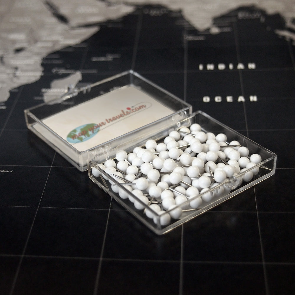 White Pin Set for Blueprint/Urban Maps – MapYourTravels.com