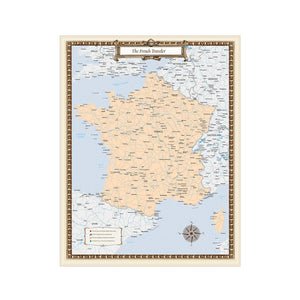 French Traveler Map — Print Only