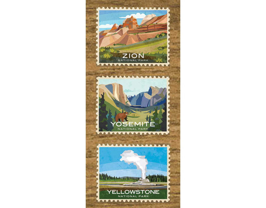 National Parks Travel Map + Poster Bundle